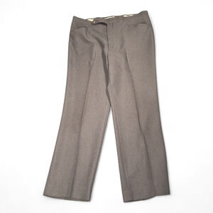 Vintage Polyester Dress Pants Mens 38x30 Brown USA Made Ultra Motion Elastic 70s